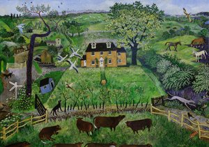 Cedar Cottage, 2016 (akryl) av Anna Pugh