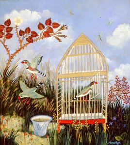 Frihetsbur, 2003 (akryl) av Anna Pugh