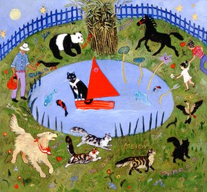 Hallo Chloe, 2004 (akryl) av Anna Pugh
