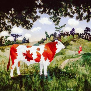 Lev og la leve, 2002 (akryl) av Anna Pugh