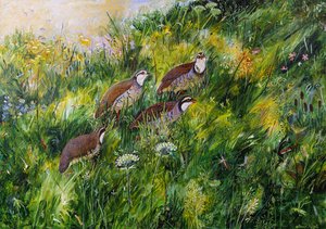 Langt gress, 2022 (akryl på plate)