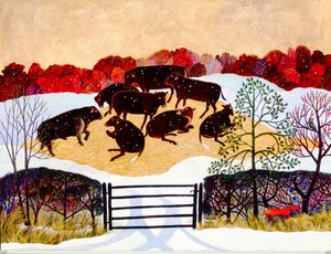 Mer i vente, 2004 (akryl) av Anna Pugh