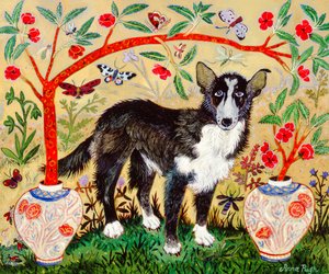 Mutt, 2009 (akryl) av Anna Pugh