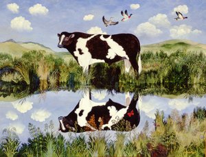 På kanten, 2002 (akryl) av Anna Pugh