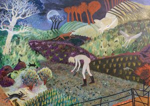 Perfekt for planting, 2019 (akryl) av Anna Pugh