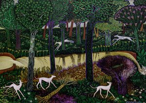 Pussy#39;s Primrose, 2017 (akryl) av Anna Pugh