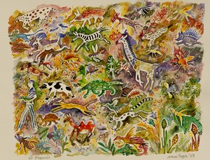 St. Francis, 2023 (akvarell) av Anna Pugh