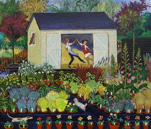 Tepause, 2017 (akryl) av Anna Pugh