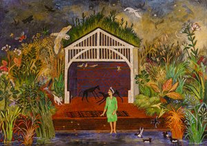 Tewit til Woo, 2018 (akryl) av Anna Pugh