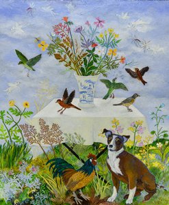 Den kjære avdøde, 2015 (akryl) av Anna Pugh