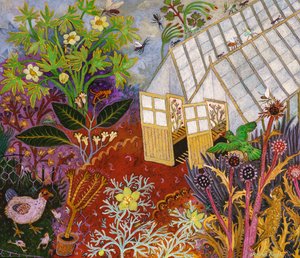 Drivhuset, 2017 (akryl) av Anna Pugh