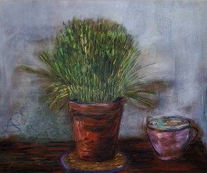 Catmint (pastell på papir) av Anna de Noailles
