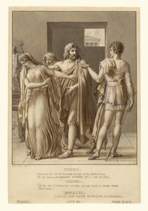 Phaedra avviser Thesevs#39; omfavnelser av Anne-Louis Girodet de Roucy-Trioson