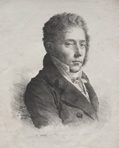 Samling av litografiske essays: Portrait of MR. Coupin fra La Couperie av Anne-Louis Girodet de Roucy-Trioson