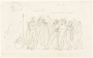 The Archery Match, fra Aeneiden, bok V av Anne-Louis Girodet de Roucy-Trioson