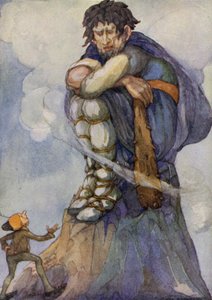 The Valiant Little Tailor (farge litho) av Anne (after) Anderson