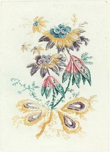 Fantastiske blomster med peapod-blader, 1795.