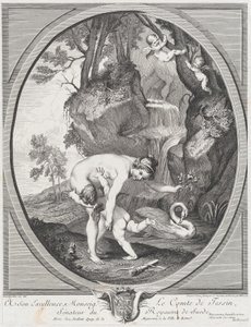 Venus Catching Love eller Venus Flogging Love, ca. 1741. Skapere: Caylus, Anne-Claude-Philippe de, Etienne Fessard. av Anne Claude Philippe de Caylus, Etienne Fessard