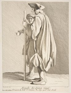 En blind mann fra Quinze-Vingts sykehus, 1738. av Anne Claude Philippe de Caylus