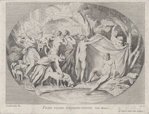 Diana ved badet etter hjemkomst fra jakten, ca. 1730-60. av Anne Claude Philippe de Caylus