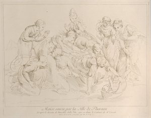 Moses reddet av faraos datter, ca. 1729. av Anne Claude Philippe de Caylus