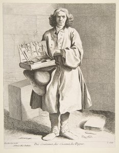 Selger av kniver, sakser og kammer, 1742.