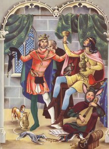 Edward II und Piers Gaveston von Anne & Johnstone Janet (1928-79) Johnstone