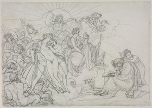 Påkallelse til guddommene som presiderer over jordbruk fra Virgils "Georgics" av Anne Louis Girodet de Roucy Trioson