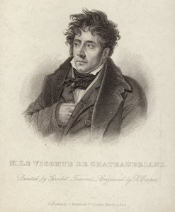 Portrett av viscount de Chateaubriand av Anne Louis Girodet de Roucy Trioson