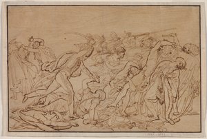Studie for The Revolt of Cairo av Anne Louis Girodet de Roucy Trioson