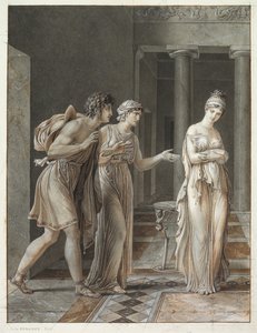 Møtet mellom Orestes og Hermine, ca. 1800. av Anne Louis Girodet de Roucy Trioson