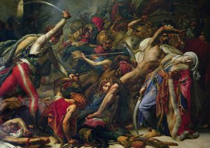 Opprøret i Kairo, 21. oktober 1798, 1810 (detalj av 91913) av Anne Louis Girodet de Roucy Trioson