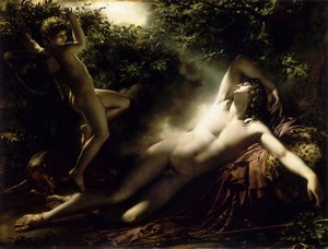 The Sleep of Endymion, 1791. av Anne Louis Girodet de Roucy Trioson