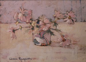 Michaelmas Daisies (olje på lerret)