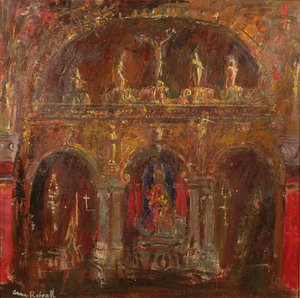 Rød skjerm, Torcello av Anne Redpath