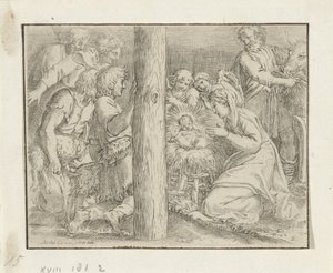Tilbedelse av hyrdene av Annibale Carracci