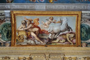 Aurora bortfører Cephalus, detalj av hvelvet til galleriet, 1597-1604 av Annibale Carracci