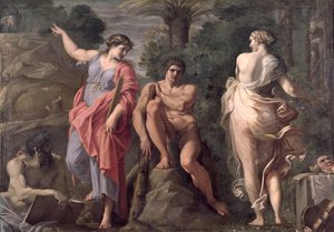 Herkules ved korsveien, ca. 1596 av Annibale Carracci
