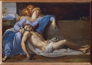 Pieta (maleri på kobber) av Annibale Carracci