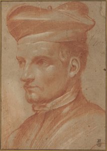 Portrett av en geistlig med biretta av Annibale Carracci