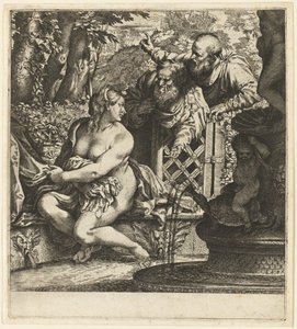 Susanna og de eldste av Annibale Carracci