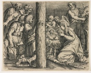 Hyrdenes tilbedelse, ca. 1606 av Annibale Carracci