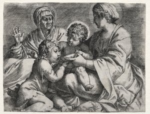 Jomfru med skålen, 1606. av Annibale Carracci