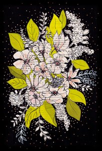En fantasifull blomsterbukett av Annick
