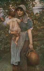 Den unge mor, c1887, c1930.