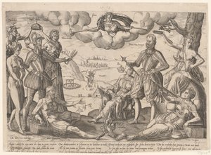 Allegorisk trykk av hertugen av Alva og prinsen av Orange Allegorisk trykk av hertugen av Alva og prinsen av Orange, ca. 1572 av Anonymous