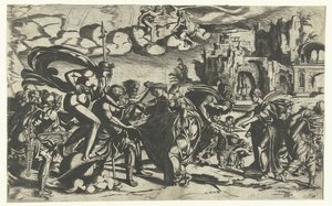 Allegori om krig og kunst Mars innhenter Venus og jager bort kunsten av Anonymous