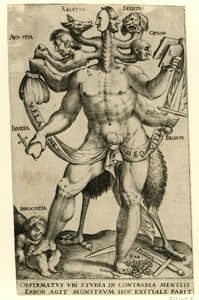 Allegorisk femhodet monster av Anonymous