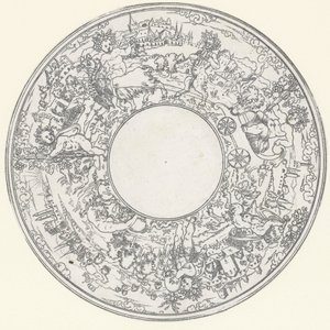 Bacchus kjører på en geitevogn Retter: Landskap med prosesjoner av Bacchus og hans følge (serietittel) av Anonymous