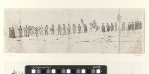 Begravelse av avdøde kong Willem II i Delft 4. april 1849 (side 3) Fem sammenhengende ark av begravelsesfølget til William II i 1849 (serietittel) av Anonymous